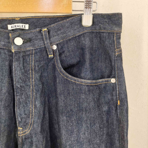オーラリー AURALEE HARD TWIST DENIM WIDE PANTS ハード ツイスト デニム ワイドパンツ メンズ  34